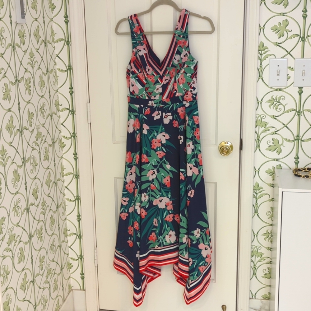 Vince Camuto Mixed Print Scarf Dress